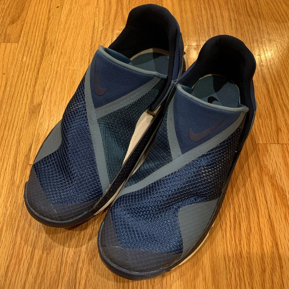Nike Go Flyease Blue Slip On Hands Free Sneakers Shoes Mens Size 6.5 / Women's 8